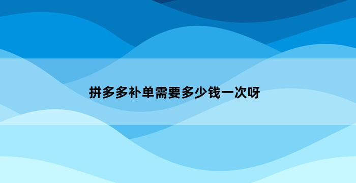 飞马电商补单