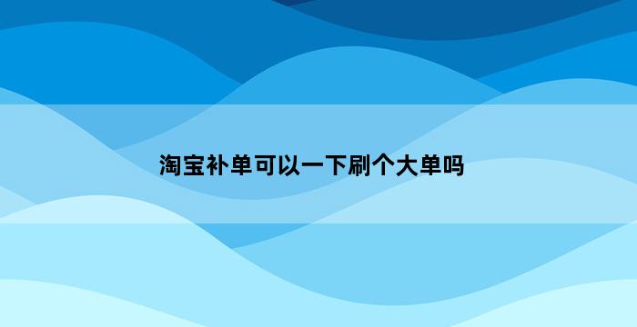 飞马电商补单