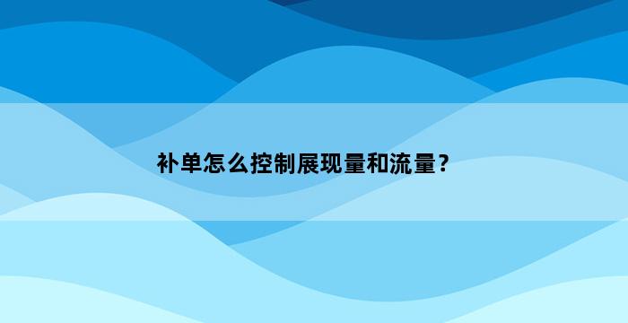 飞马电商补单